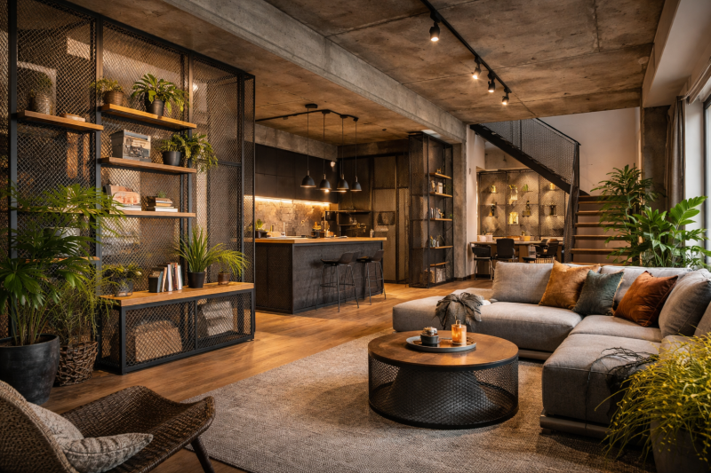 Металлическая сетка в интерьере: 20 идей для современного дома и квартиры